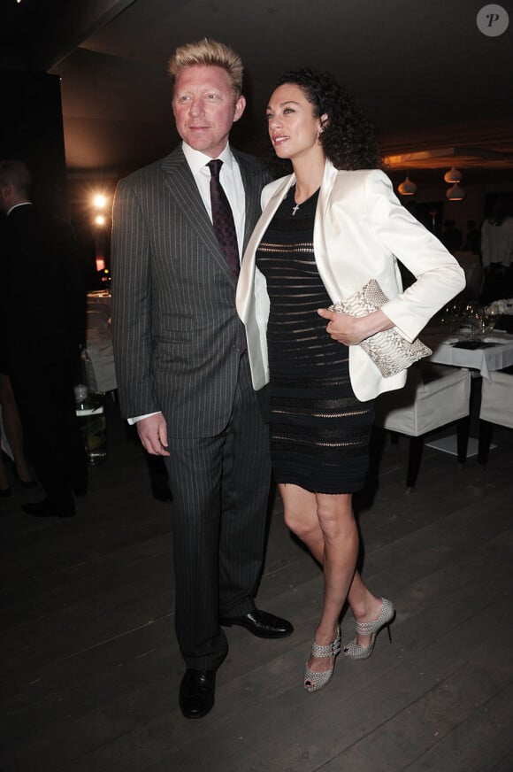 Boris Becker et Lilly Kerssenberg lors de la soirée organisée par IWC le 15 mai 2011 à Cannes