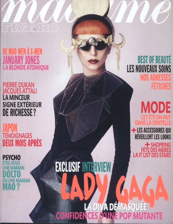 Lady Gaga en couverture de Madame Figaro, en kiosques le 20 mai 2011.