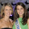 Sylvie Tellier et Laury Thilleman lors de la soirée de lancement du nouveau magazine Happy Life du Club Med au Polo de Paris le 19 mai 2011