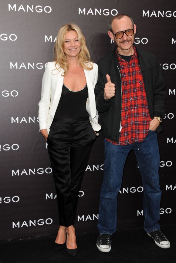 Kate Moss a tournée la publicité Mango avec le célèbre photographe new-yorkais Terry Richardson. Paris, 17 mai 2011