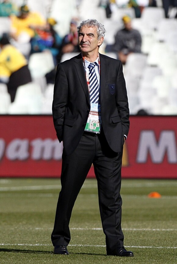 Raymond Domenech, lors d'un match en Afrique du Sud, en juin 2010.