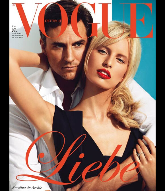 En juin 2011, le Vogue allemand propose trois couvertures avec des couples très glamours. Karolina Kurkova pose en Une avec son mari Archie Drury. 