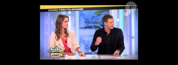Jeny Priez et Matthieu Delormeau sur le plateau des Anges de la télé-réalité 2 : Miami Dreams le 26 mai 2011