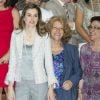 Letizia d'Espagne rend visite à l'assocition nationale de lutte contre le cancer (AECC) à Madrid le 26 mai 2011