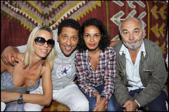 Sidonie Bellanger, Smaïn, Saïda Jawad et Gérard Jugnot au cours du voyage du Jasmin, en Tunisie le 8 mai 2011.