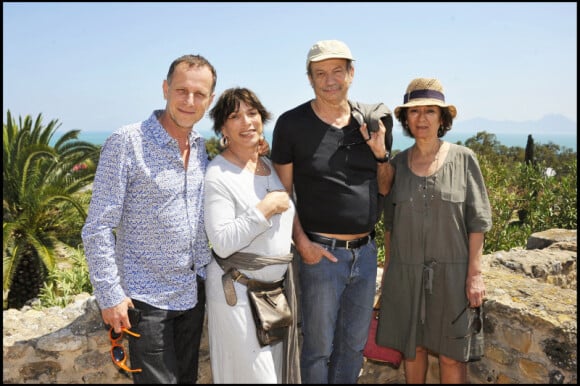 Charles Berling, Joyce Buñuel, Patrick Chesnais et Josiane Stoléru au cours du voyage du Jasmin, en Tunisie le 8 mai 2011.