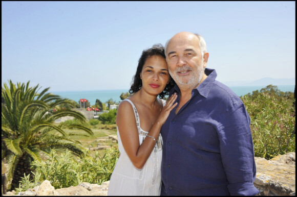 Saïda Jawad et Gérard Jugnot au cours du voyage du Jasmin, en Tunisie le 8 mai 2011.