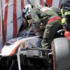 Le très grave accident de Sergio Perez, lors des essais du GP de Monaco, le 28 mai 2011.