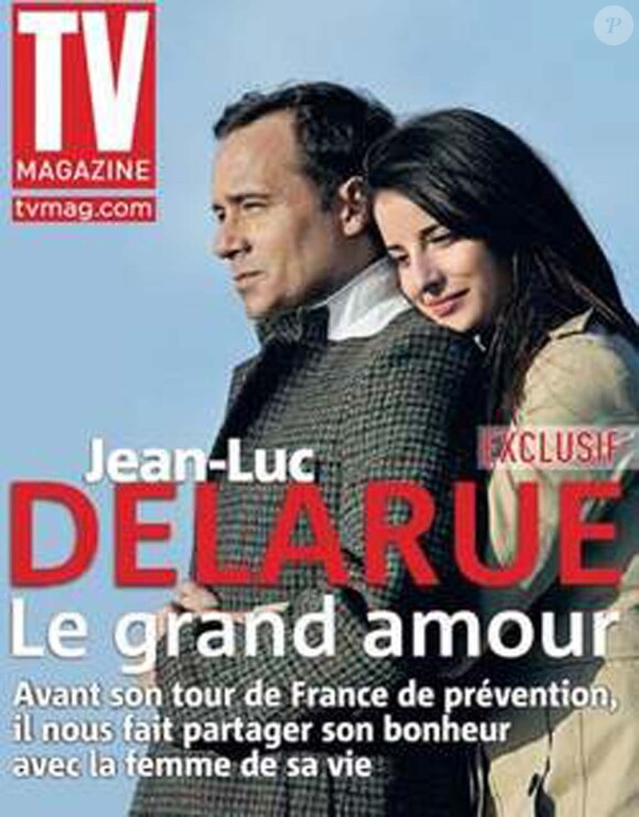Jean-Luc Delarue et sa compagne en couverture de TV MAG, février 2011.
