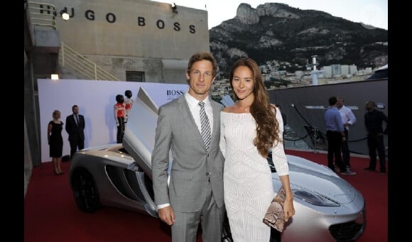 Jenson Button et sa Jessica lors de la soirée Hugo Boss à la villa Key Largo à Monaco le 27 mai 2011