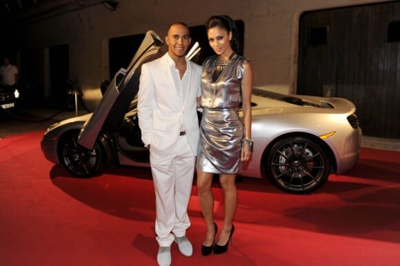 Lewis Hamilton et Nicole Scherzinger lors de la soirée Hugo Boss à la villa Key Largo à Monaco le 27 mai 2011
