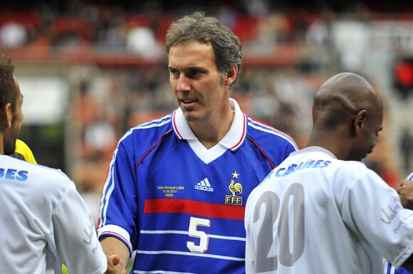 Laurent Blanc au Parc des Princes, à Paris, à l'occasion du jubilé du footballeur Bernard Lama, samedi 11 juin 2011.
