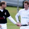 William et Harry lors du tournoi de polo caritatif à Sunninghill, près d'Ascot en Angleterre le 12 juin 2011