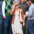 Reese Witherspoon malicieuse à sa sortie de l'église le 12 juin 2012 à Santa Monica