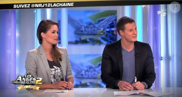 Marvin répond aux questions de Matthieu Delormeau et Jeny Priez sur le plateau des anges de la télé réalité, sur NRJ 12, mardi 14 juin 2011.