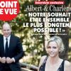Albert de Monaco et Charlene en couverture du magazine Point de Vue.