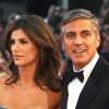 George Clooney, accompagné d'Elisabetta Canalis, au festival de Venise en 2009