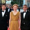 Brad Pitt, Tilda Swinton et George Clooney au festival de Venise en 2008