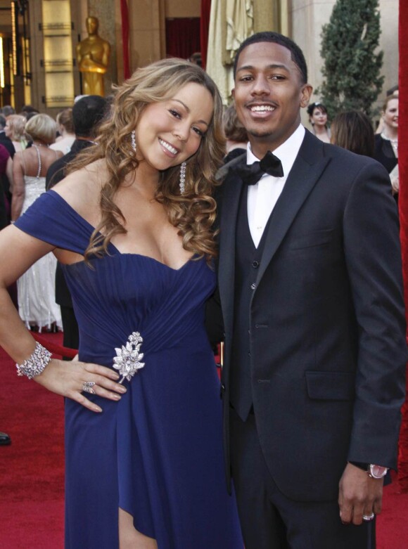 Mariah Carey et son mari Nick Cannon en mars 2010.