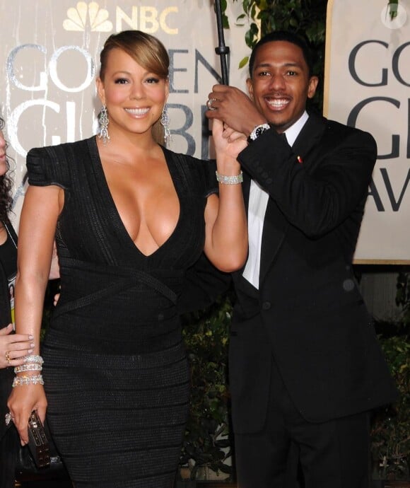 Mariah Carey et son mari Nick Cannon en janvier 2010.