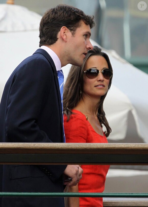 Pippa Middleton et son boyfriend Alex au tournoi de Wimbledon, le 29 juin 2011.