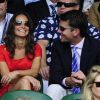Pippa Middleton et son amoureux Alex Loudon au tournoi de Wimbledon, le 29 juin 2011.