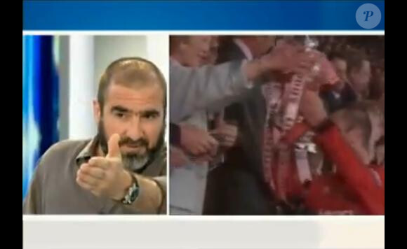 Le dimanche 3 juillet au journal de 20h de France 2, Eric Cantona veut faire la promo de Switch mais on lui montre des images de ses années foot