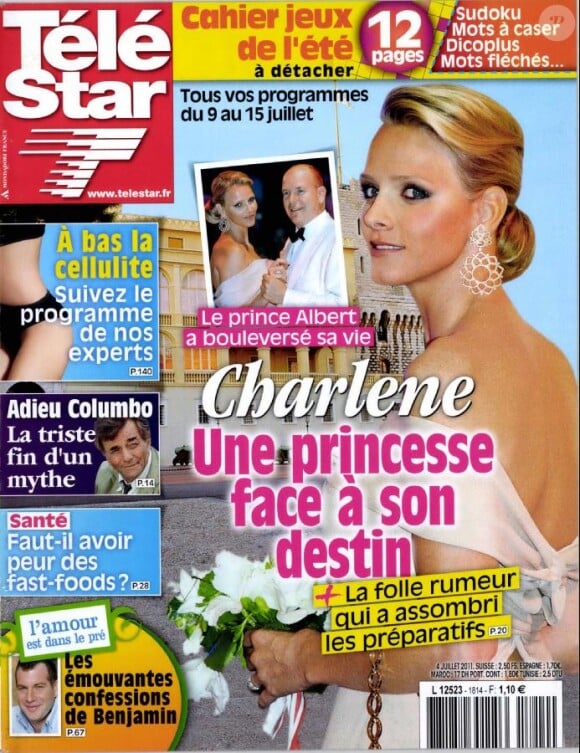La couverture du magazine Télé Star du 9 juillet 2011