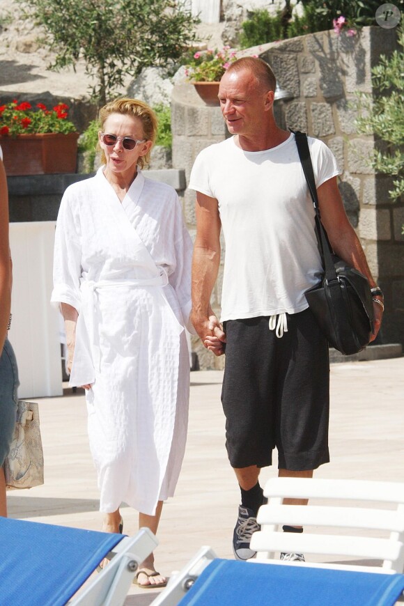 Sting et sa femme Trudie Styler au Festival du film d'Ischia, le 11 juillet 2011