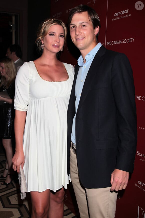 Ivanka Trump et Jared Kushner lors de la projection spéciale du film Snow Flower dans the Secret Fan à New York le 13 juillet 2011