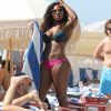 Serena Williams sur la plage de Miami, son repaire, le 16 juillet 2011. Des moments de détente avec sa copine Val.