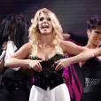 Britney Spears se produit sur la scène de l'United Center de Chicago, vendredi 8 juillet 2011.