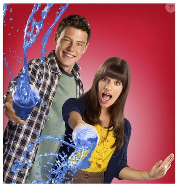 Corey Monteith et Lea Michele de la série Glee.