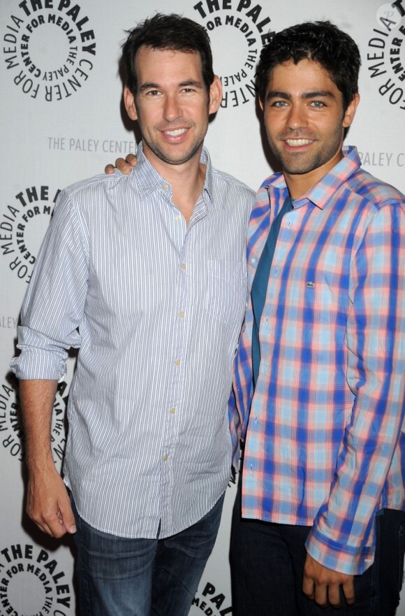 Doug Ellin et Adrian Grenier lors de la soirée consacrée à la série Entourage. New York, le 20 juillet 2011