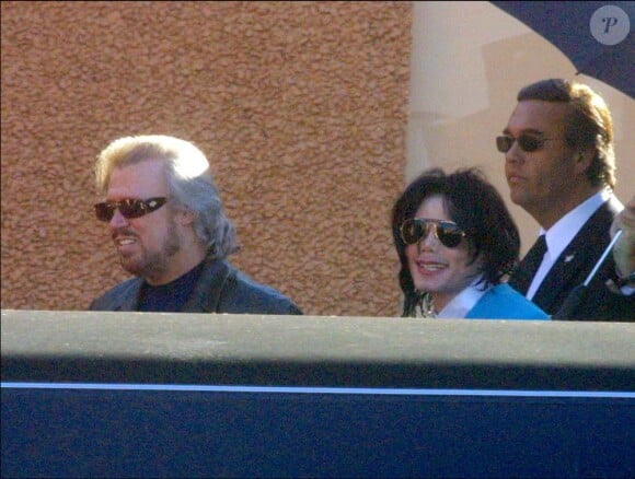Michael Jackson et Barry Gibb, à Miami, le 15 janvier 2003.