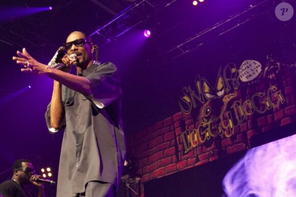 Snoop Dogg lors de la clôture du Festival de Hip-Hop, au Zénith, à Paris le 14 juillet 2011