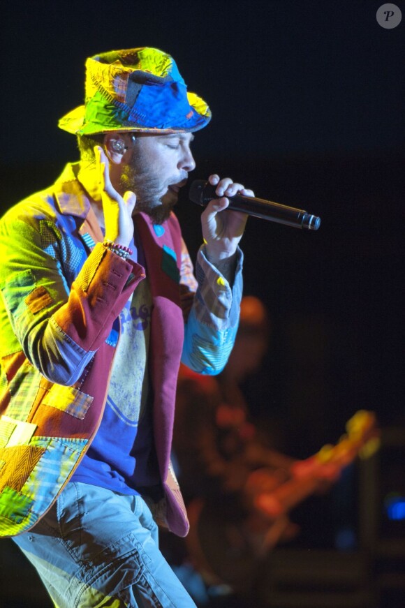Christophe Maé était en concert le 25 juillet 2011, au théâtre de la Mer de Golfe-Juan. 