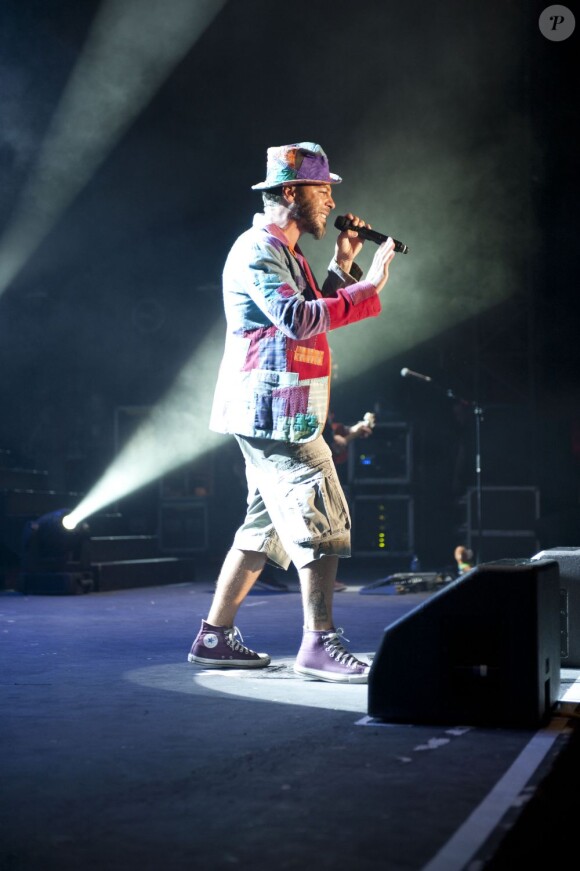 Christophe Maé a été acclamé par ses fans, en concert à Golfe-Juan, le 25 juillet 2011.
