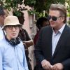 Woody Allen et Alec Baldwin sur le tournage du film Bop Decameron à Rome le 26 juillet 2011