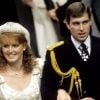 Sarah Ferguson et le prince Andrew, à Londres, le 23 juillet 1986.