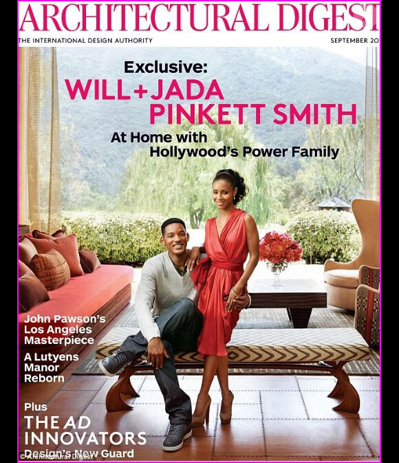 Will Smith et Jada Pinkett Smith en couverture d'Architectural Digest