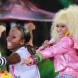 Nicki Minaj en concert à Central Park pour  Good morning America  sur ABC, le 5 août 2011.