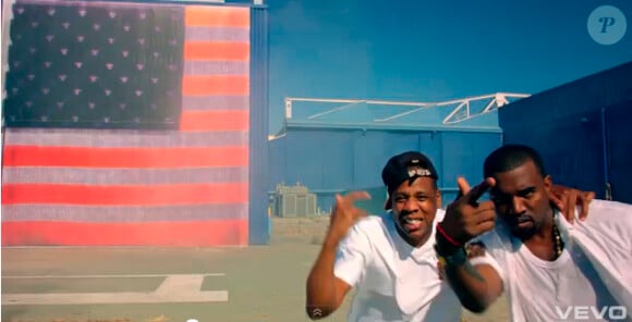 Kanye West et Jay-Z dans le clip d'Otis