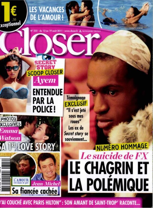 Le magazine Closer en kiosques samedi 13 août 2011.
