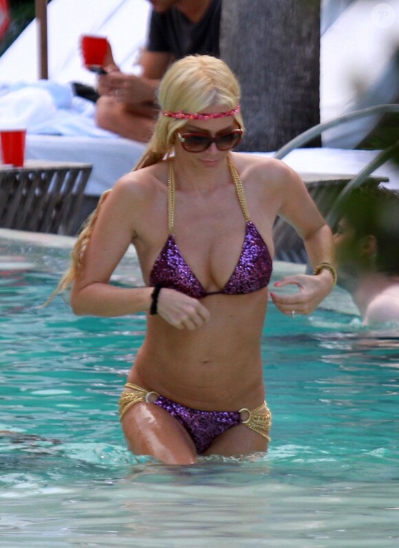 Jenna Jameson et son compagnon Tito Ortiz en vacances à Miami le 13 août 2011