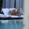 Jenna Jameson et son compagnon Tito Ortiz en vacances à Miami le 12 août 2011