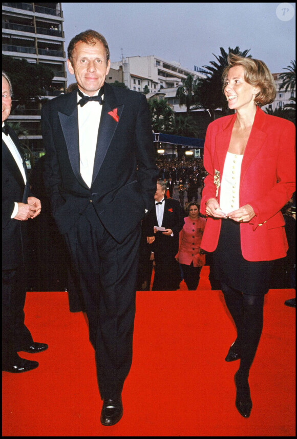 Claire Chazal et Patrick Poivre d'Arvor au festivale de Cannes en 1993