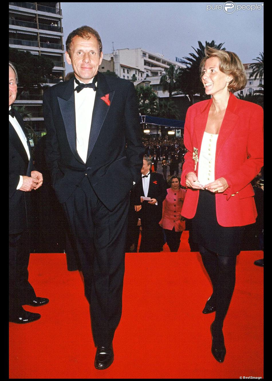Claire Chazal et Patrick Poivre d'Arvor au festivale de Cannes en 1993 - Purepeople