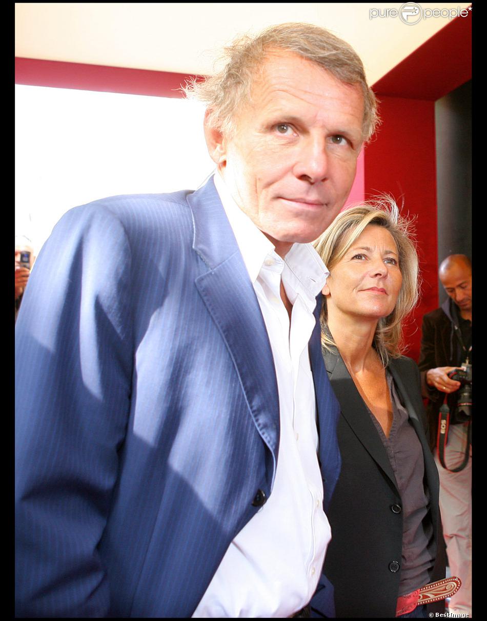 Claire Chazal et Patrick Poivre d'Arvor lors de la conférence de rentrée de TF1, août 2007 ...