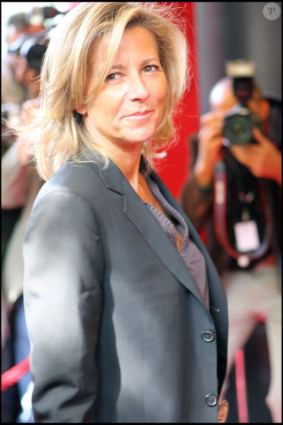 Claire Chazal le 29 août 2007 lors de la conférence de rentrée de TF1